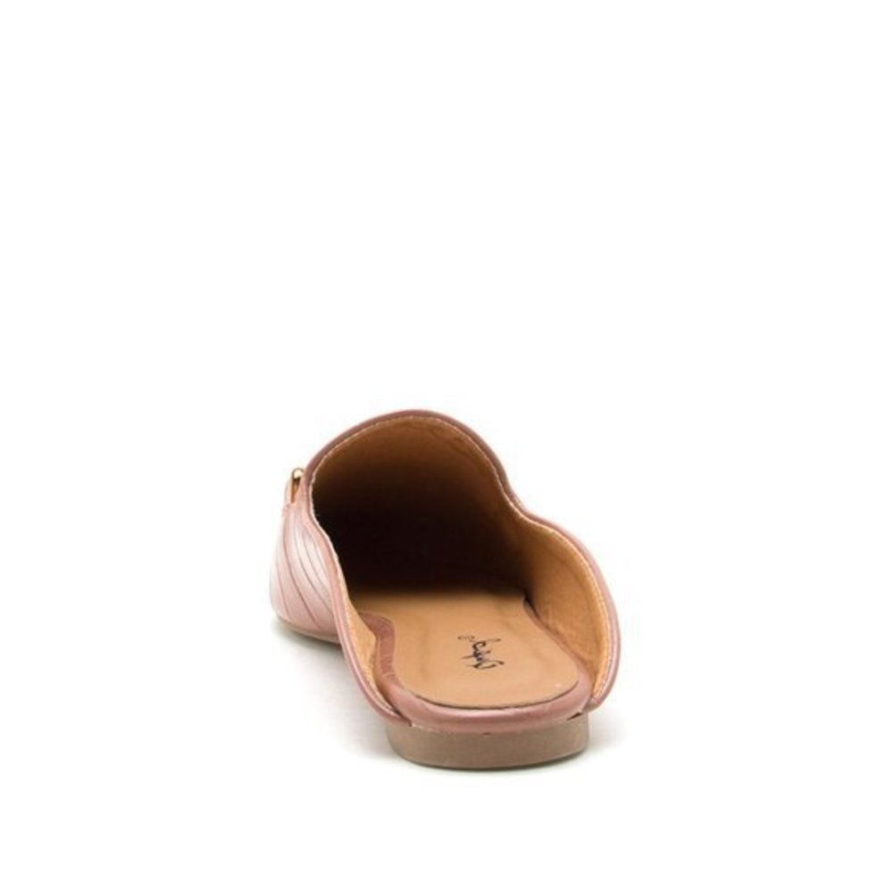 QUPID  MOCHA CROCO MULES - Picture 3 of 4